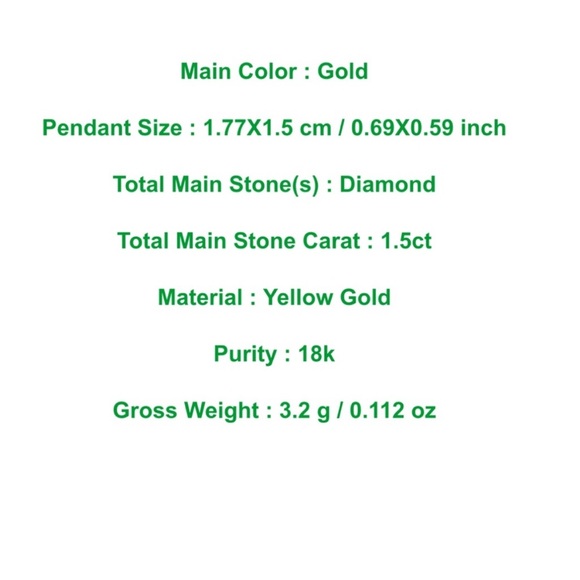 Absolutely Stunning 18k Diamond Necklace with 14K 18 inch chain - Picture 3 of 10